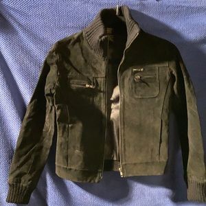 Black suede jacket